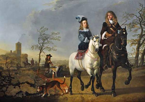 Aelbert Cuyp Lady and Gentleman on Horseback